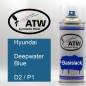 Preview: Hyundai, Deepwater Blue, D2 / P1: 400ml Sprühdose, von ATW Autoteile West.